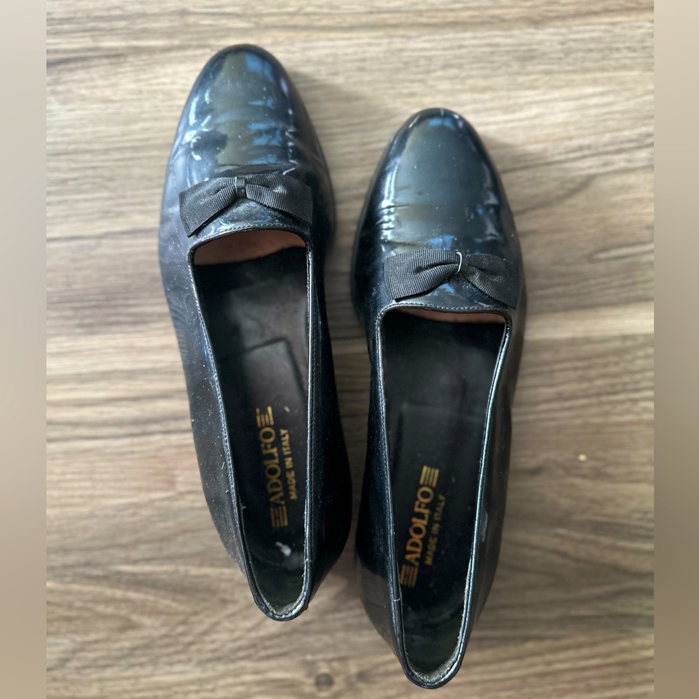 Adolfo Men patent leather shoe